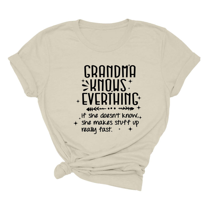 Funny Grandma Knows Everything Shirt - Gigi & Grandparent Gift Tee