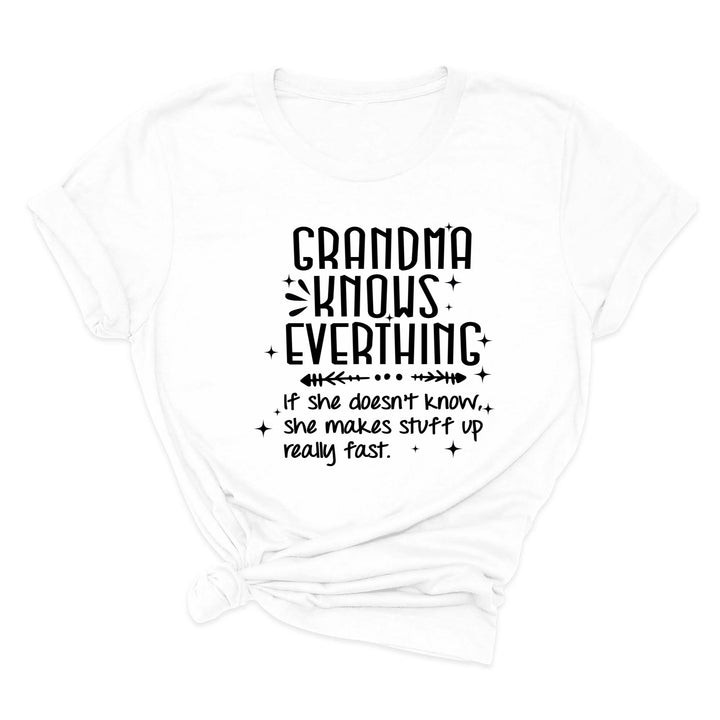 Funny Grandma Knows Everything Shirt - Gigi & Grandparent Gift Tee