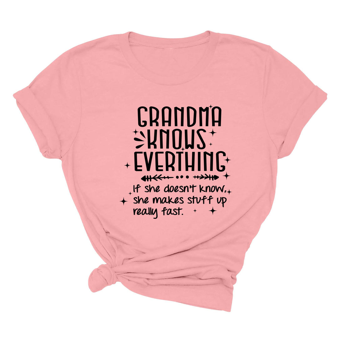 Funny Grandma Knows Everything Shirt - Gigi & Grandparent Gift Tee