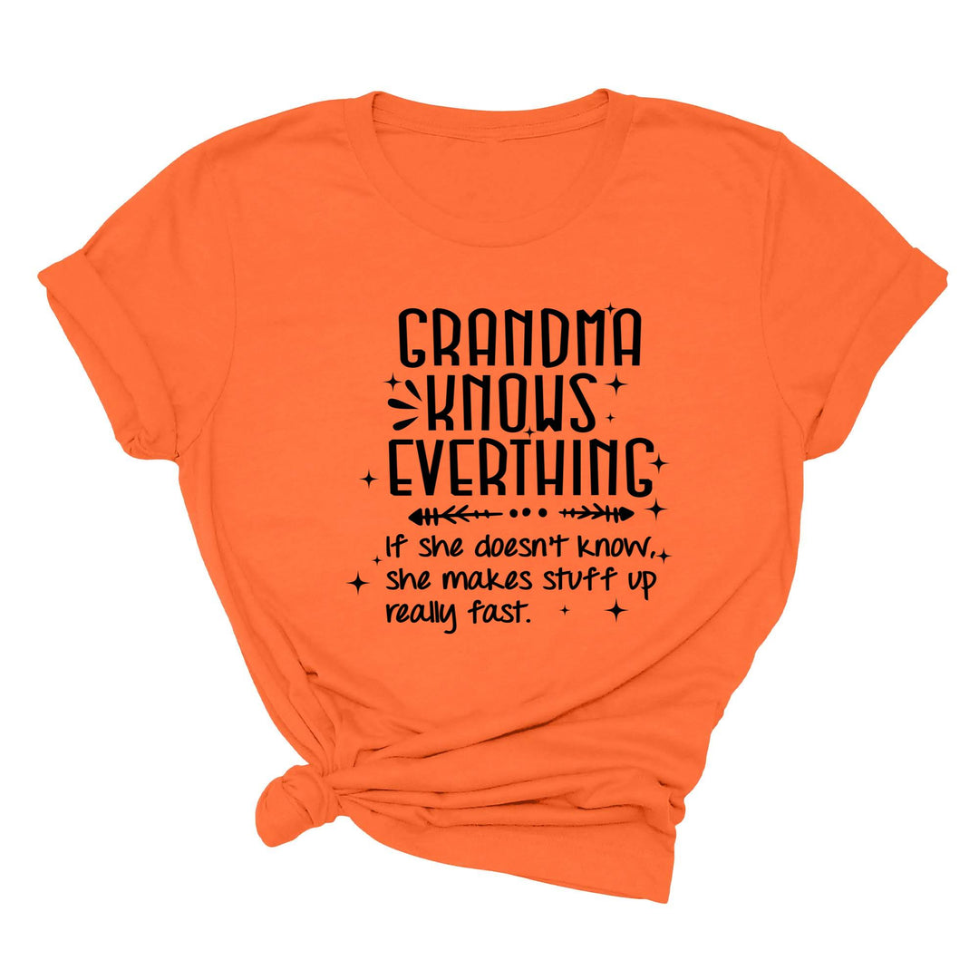 Funny Grandma Knows Everything Shirt - Gigi & Grandparent Gift Tee