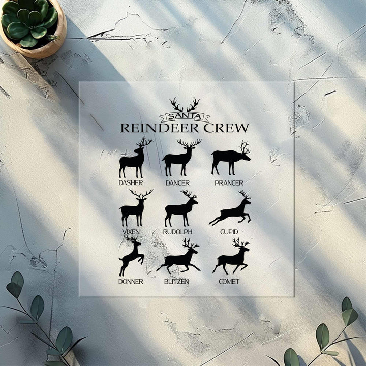 Reindeer Crew Christmas DTF Transfer, Warm Peel Iron-On for Shirts