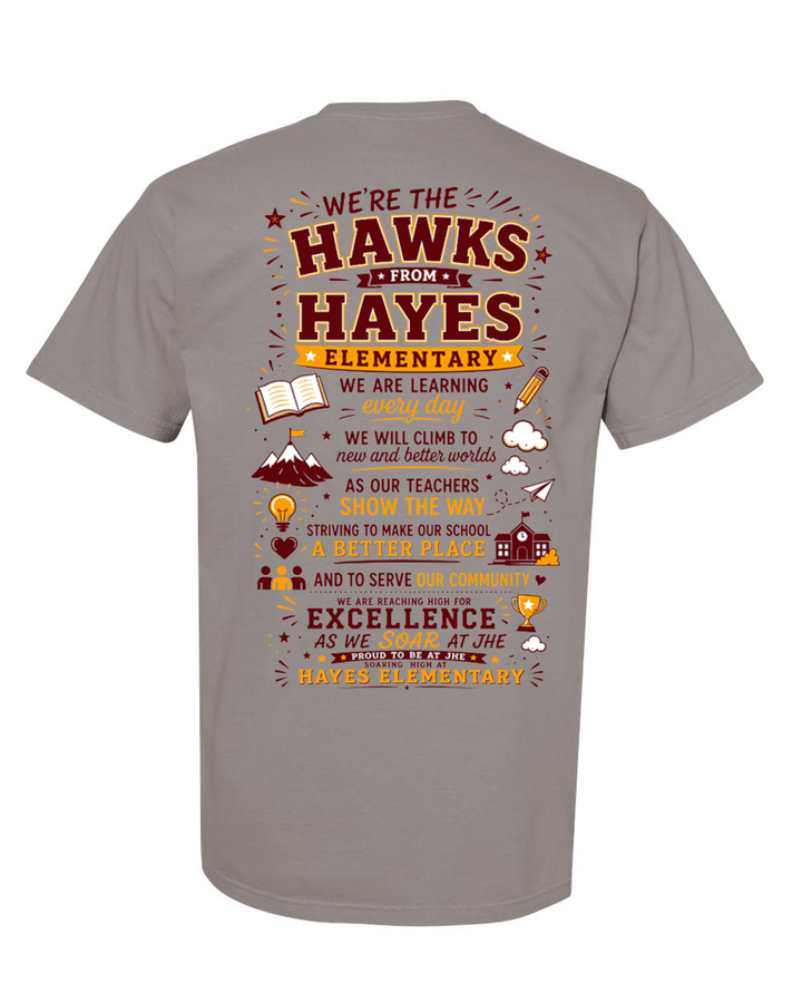 Hayes Elementary Comfort Colors T-Shirt | Adult & Youth