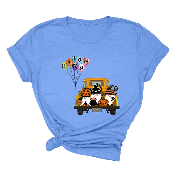 Halloween Gnomes in Truck Shirt – Vintage Pumpkins & Bat Costume Tee