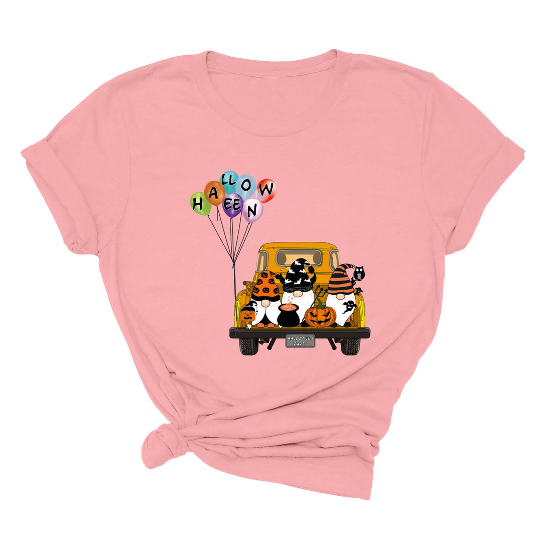 Halloween Gnomes in Truck Shirt – Vintage Pumpkins & Bat Costume Tee