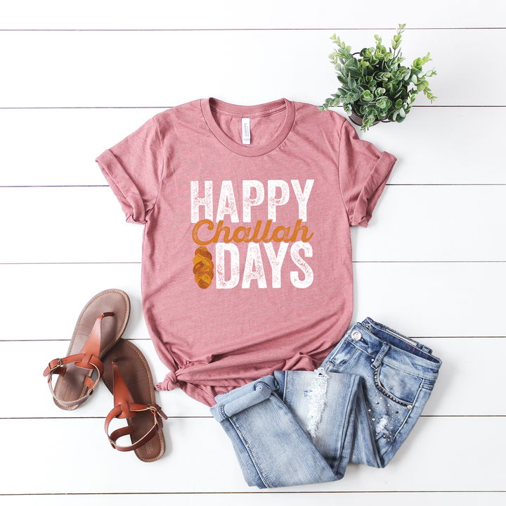 Happy Challah Days Tee - Hanukkah & Jewish Art Gift Shirt