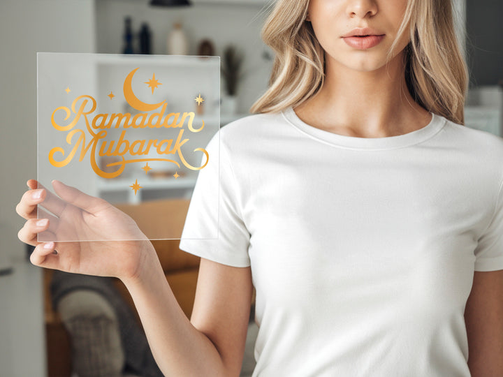 Ramadan Mubarak Gold Dtf Transfers | Islamic Day Dtf | Ramadan Gift Dtf Transfers