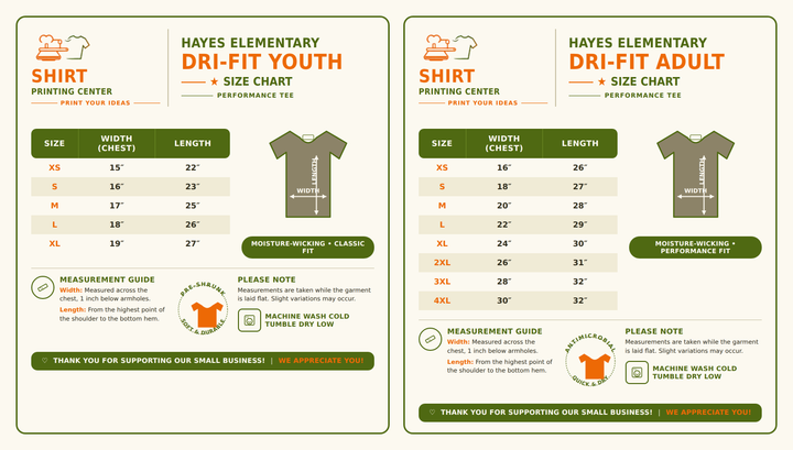 Hayes Elementary DRI-FIT T-Shirt | Adult & Youth