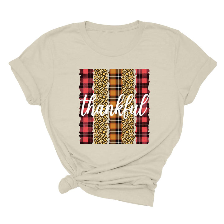 Leopard Thanksgiving Top | Thankful & Blessed Fall Tee