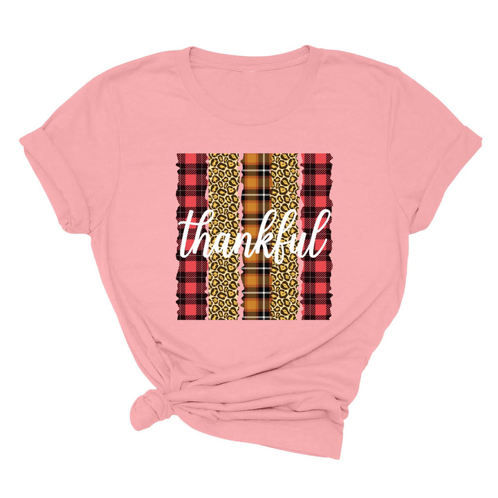 Leopard Thanksgiving Top | Thankful & Blessed Fall Tee