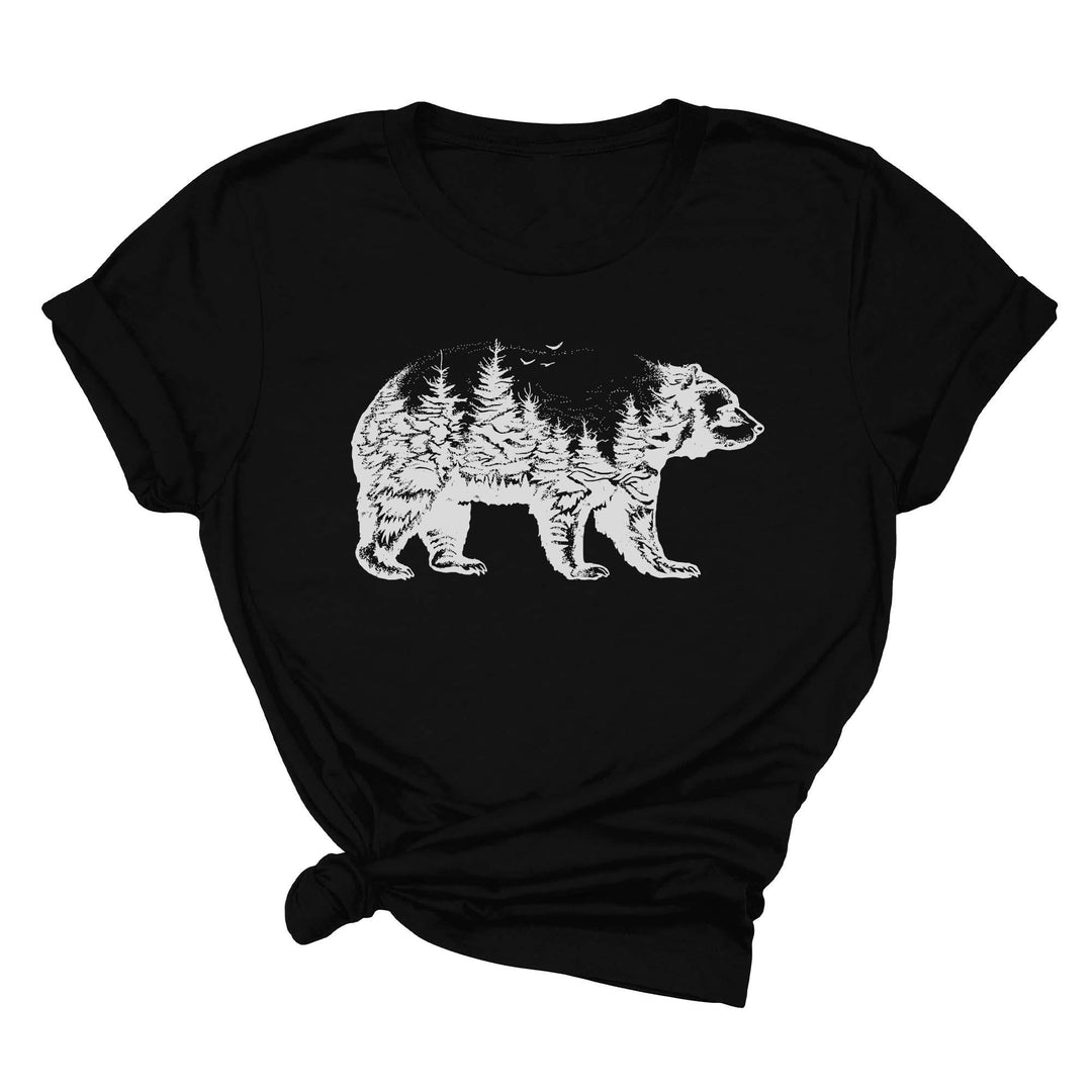 Bear Forest T-Shirt - Nature Lover Camping & Outdoors Mama Bear Tee