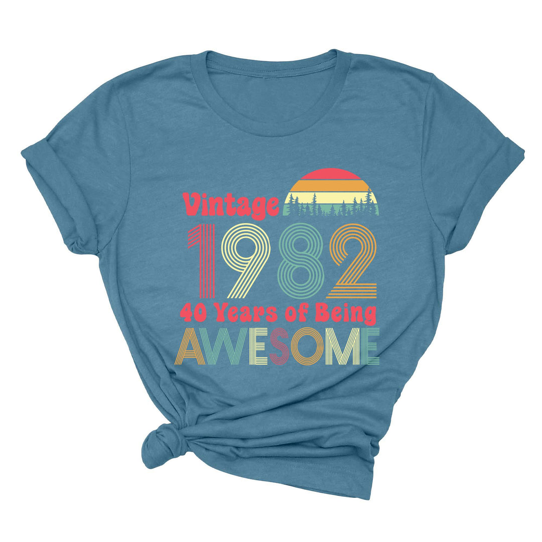 1982 Vintage 42nd Birthday Shirt - 42 Years of Being Awesome Tee