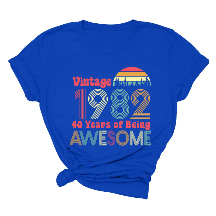 1982 Vintage 42nd Birthday Shirt - 42 Years of Being Awesome Tee