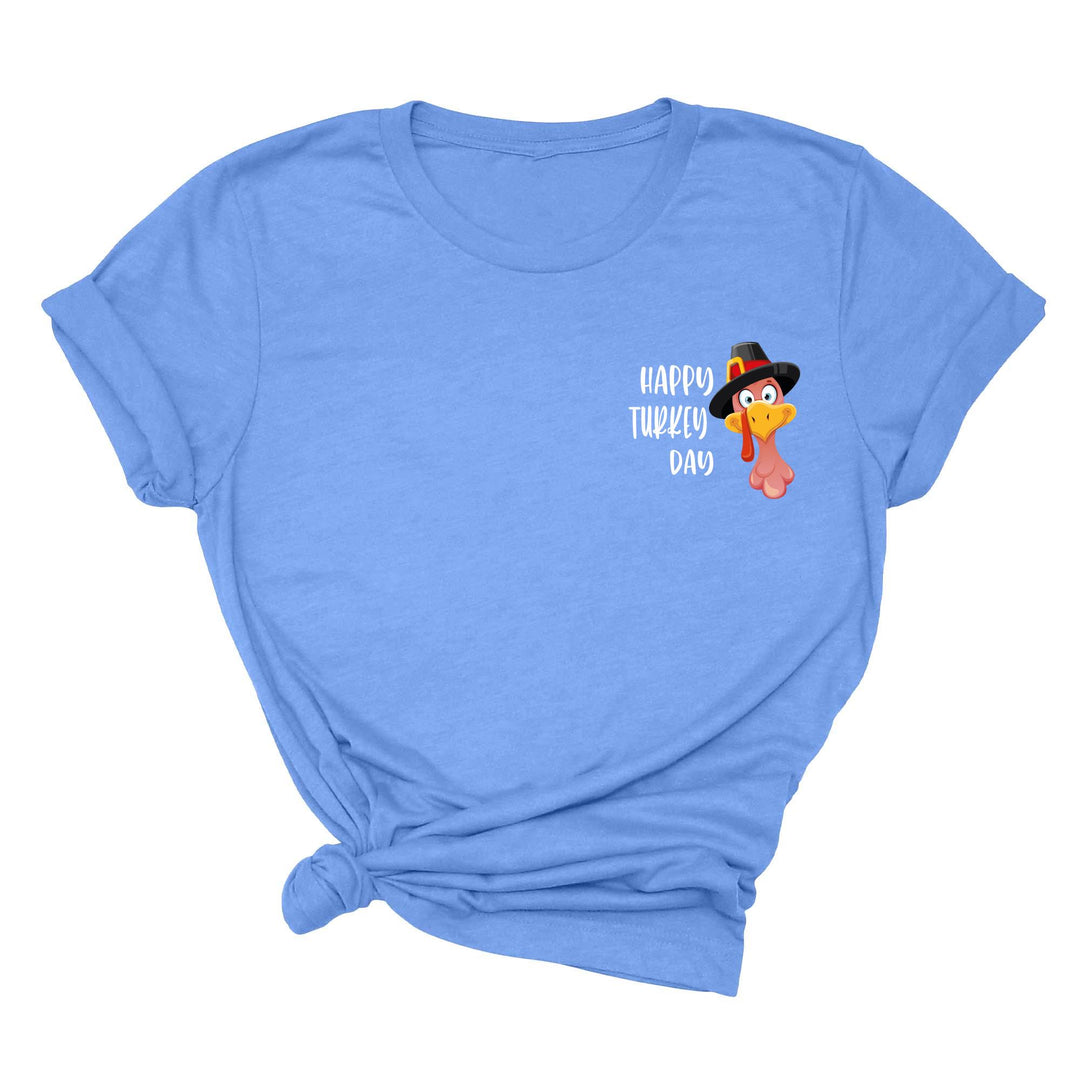 Turkey Pocket Shirt | Gobble Gobble Thanksgiving Tee | Happy Turkey Day Tee