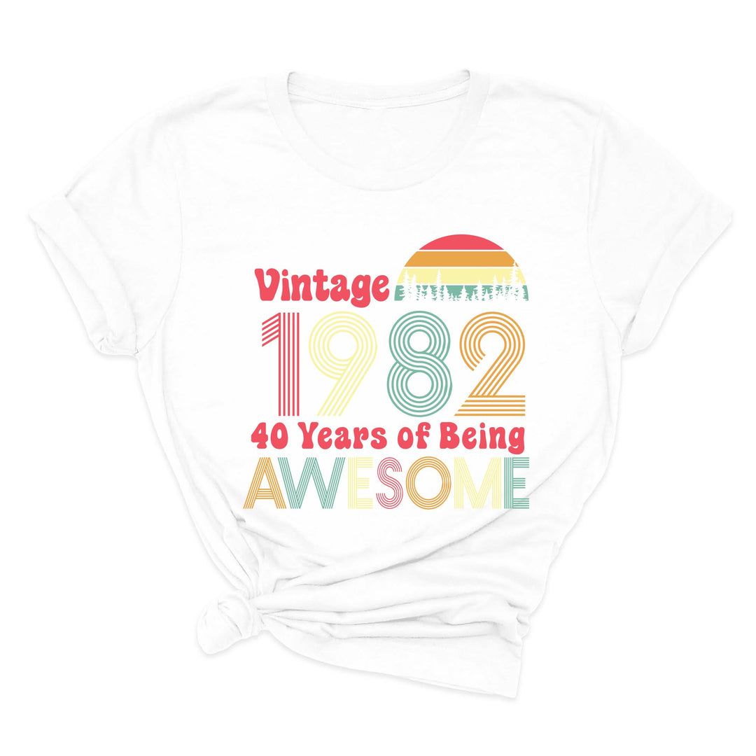 1982 Vintage 42nd Birthday Shirt - 42 Years of Being Awesome Tee