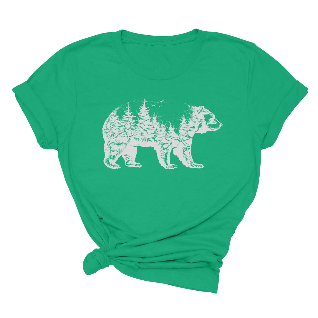 Bear Forest T-Shirt - Nature Lover Camping & Outdoors Mama Bear Tee