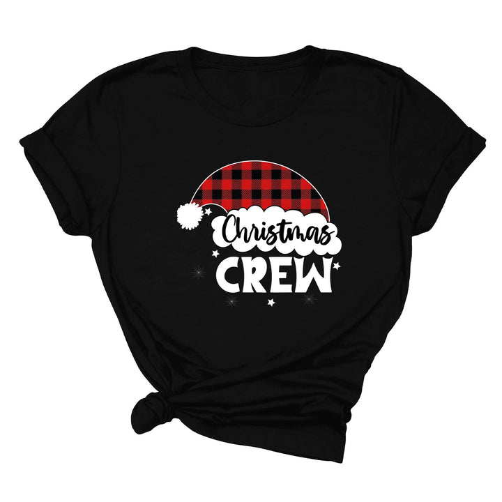 Christmas Crew Youth Shirts | Cousin Crew with Plaid Santa Hat Youth Tee