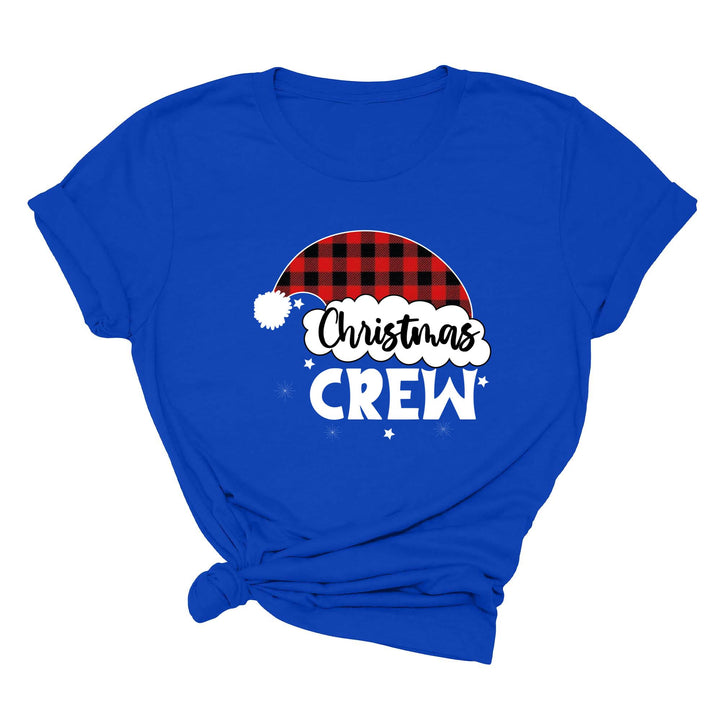Christmas Crew Youth Shirts | Cousin Crew with Plaid Santa Hat Youth Tee