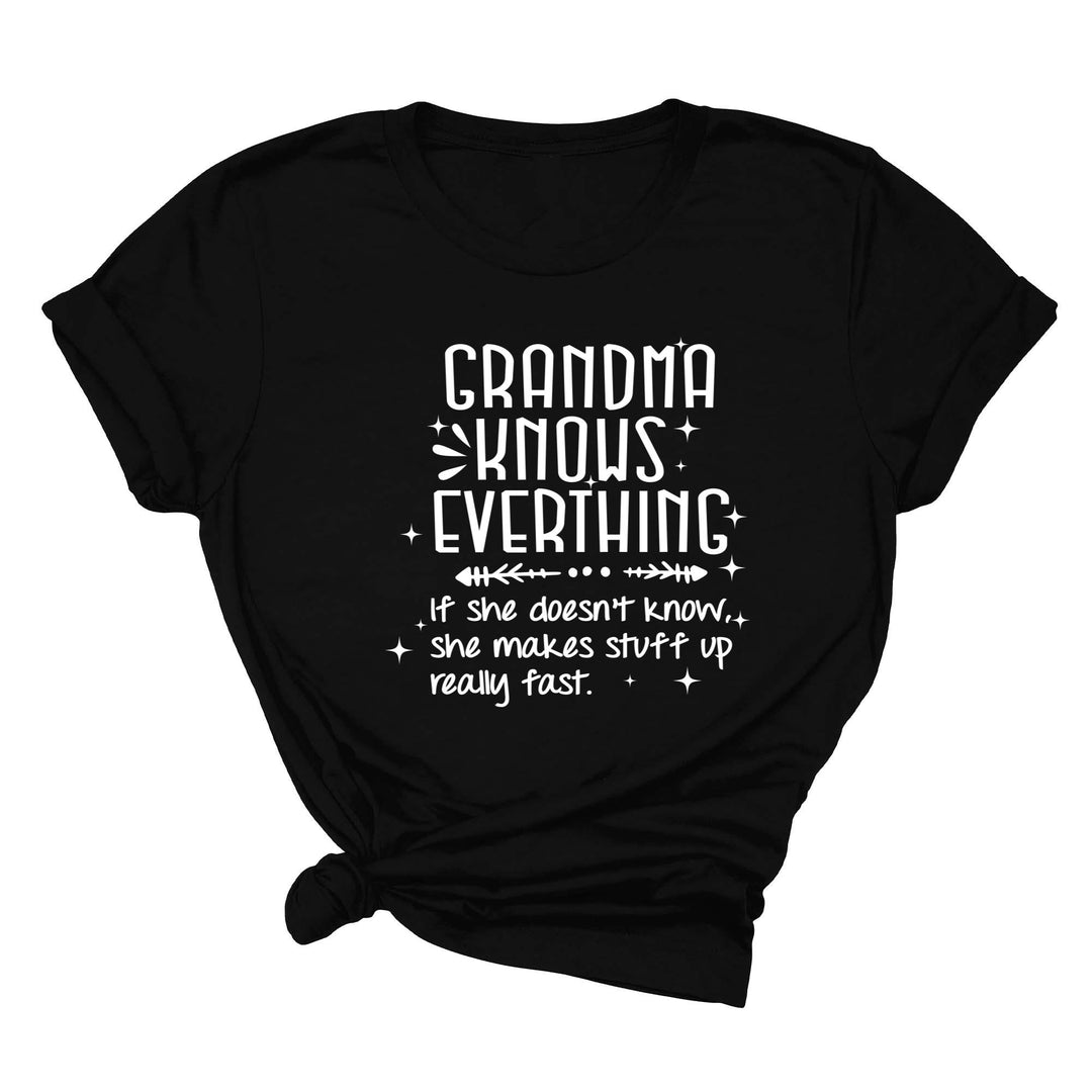 Funny Grandma Knows Everything Shirt - Gigi & Grandparent Gift Tee