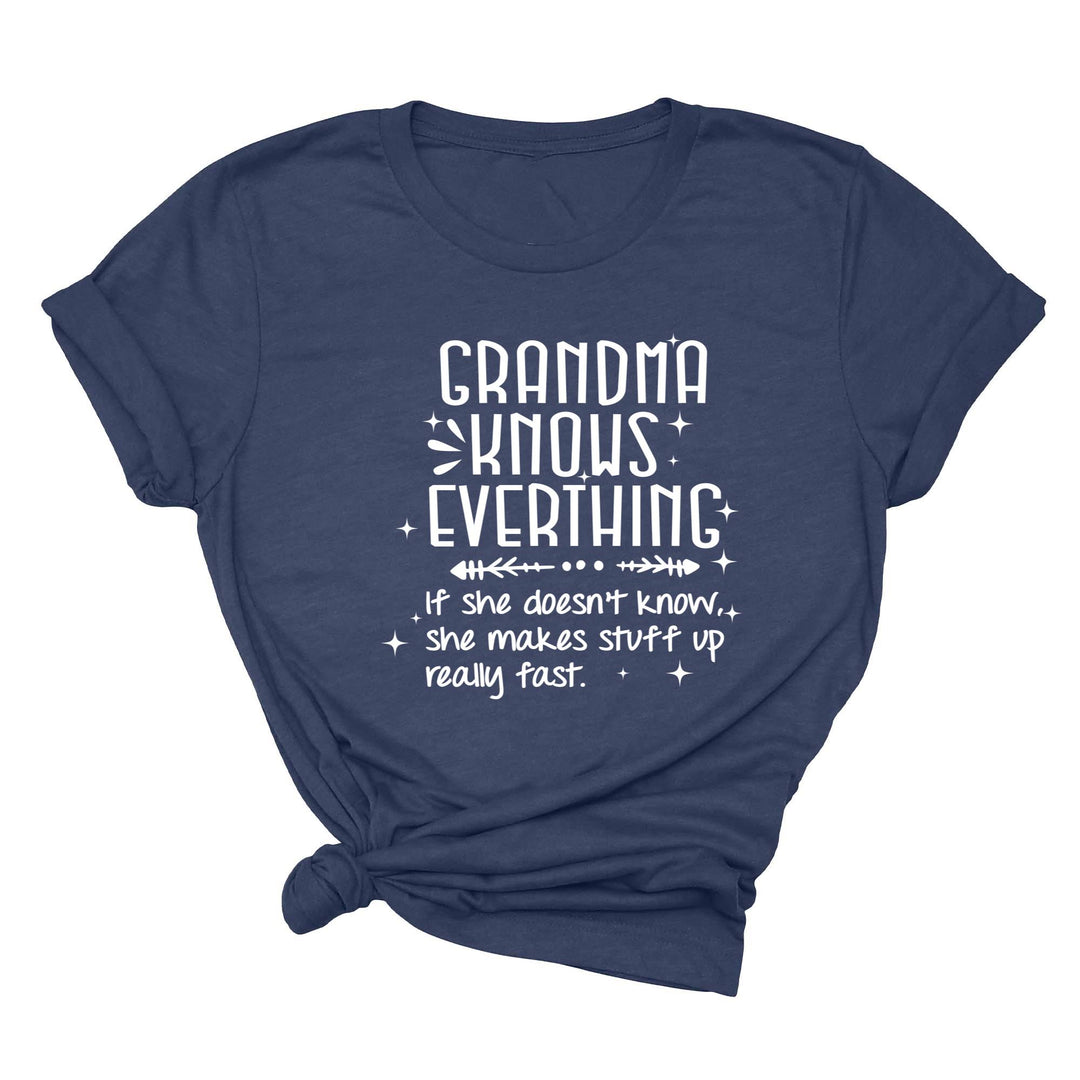 Funny Grandma Knows Everything Shirt - Gigi & Grandparent Gift Tee