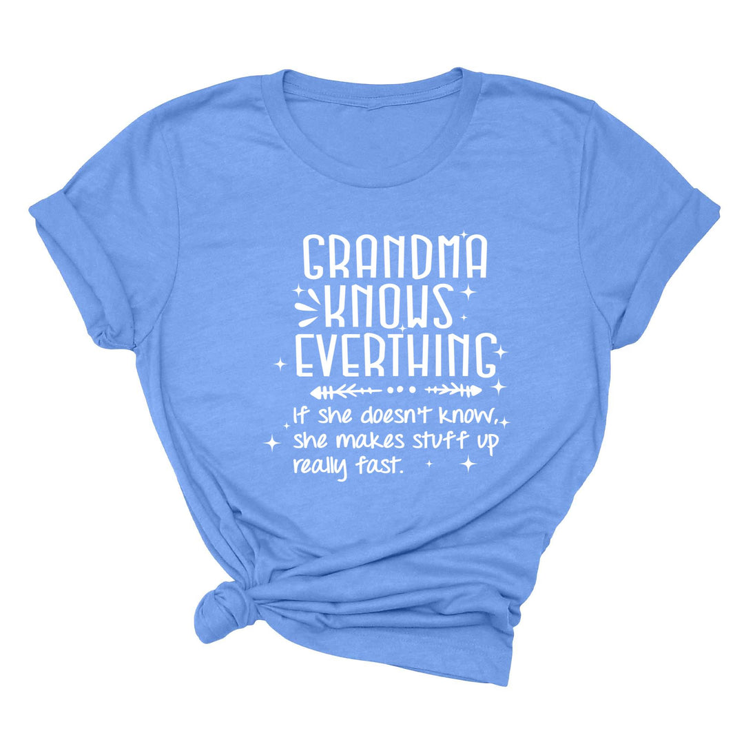 Funny Grandma Knows Everything Shirt - Gigi & Grandparent Gift Tee