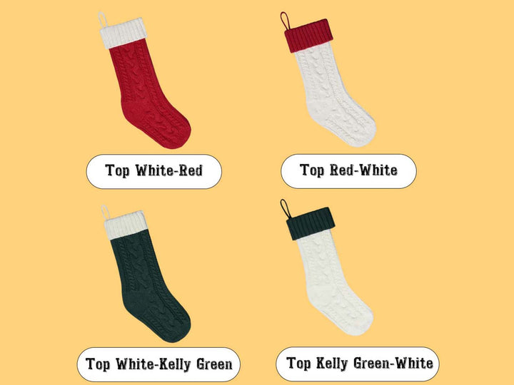 Custom Christmas Stockings, Embroidered Stocking, 2025 Christmas Gift, Knitted Name Stockings